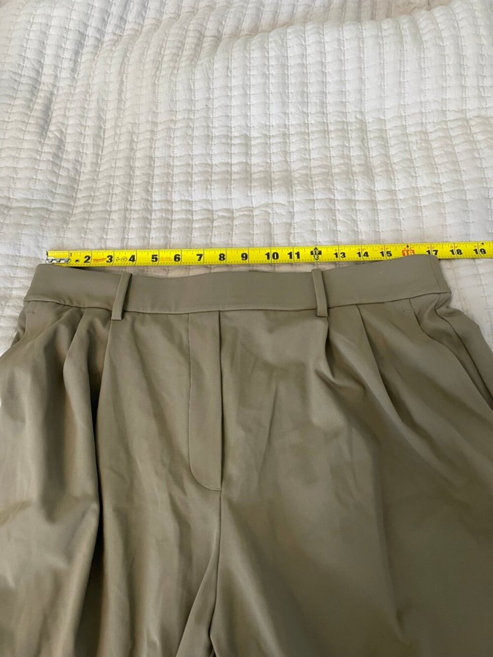 lululemon Wide-Leg Trouser Pant Women's XL Dark Olive Pleated Woven Career - Picture 4 of 9